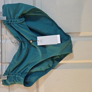 CALIA Adjustable Tie Front Swim Bottoms: JUNGLE GREEN: NEW WITH TAGS: SIZE XL